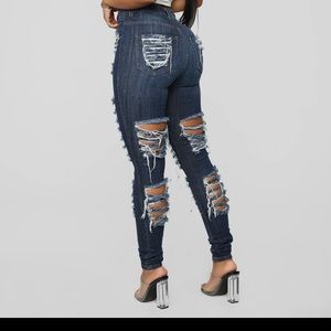 Fashion Nova Jeans- high wasted - dark denim